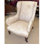 Edwardian upholstered fireside chair Condition report: see terms and conditions