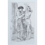 Isabel Bishop (American, 1902-1988), ''Interlude - Teller 48", signed and numbered I/XXV in pencil