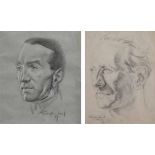 Stephen Thomas Ward (1912-1963), "Dr. Ellis Stungo", signed and dated '47, crayon, with another