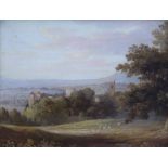 English School, 19th century, "Richmond, North Yorkshire", unsigned, oil on panel, 12.5 x 16.5cm.; 5