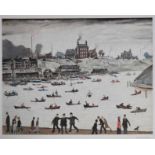 After Laurence Stephen Lowry R.A. (British, 1887-1976), "Crime Lake", signed in pencil in the