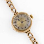 Lady's 9ct gold Rolex wristwatch, case import mark Glasgow 1924, two tone silvered Rolex dial,