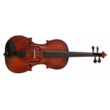 Honore Derazey Violin circa 1820 with one piece back, length of back 35.9cm Together with