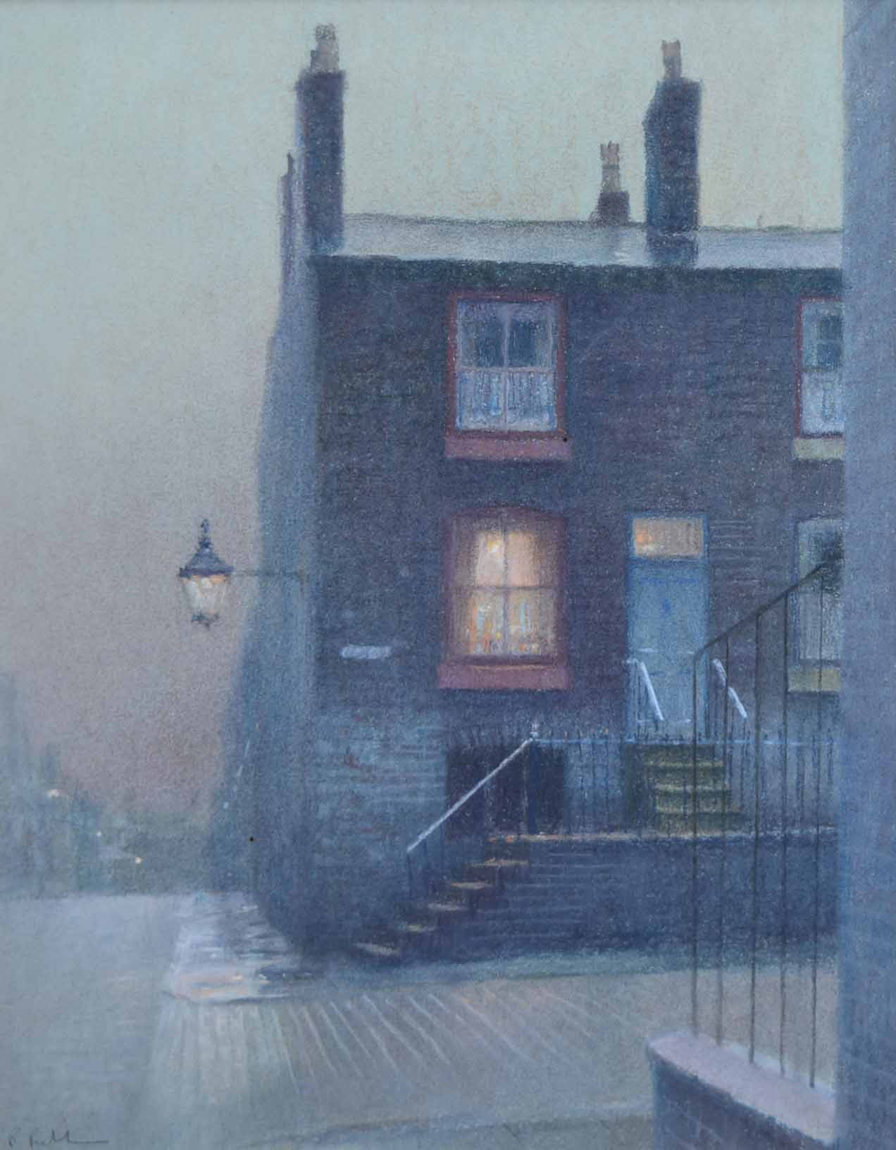 Bob Richardson (1938-), Manchester street scene, signed, pastel, 51 x 40cm.; 20 x 15.75in.