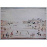 After Laurence Stephen Lowry (1887-1976), "On The Sands", signed and numbered 281/500 in pencil in