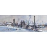 Ivan Taylor (1946-), "Winter Sports - Longton circa.1959", signed, titled on artist's label verso,