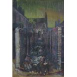 Isobel M. Barber (1914-2001), "Back Alley", signed, pastel, 56 x 38cm.; 22 x 15in. * Exhibited at