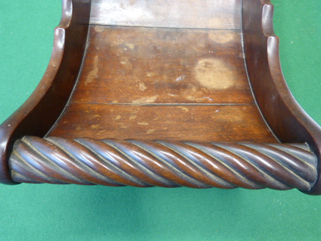 Mahogany cheese coaster circa 1830 with rope twist ends (no casters), length 44cm - Image 8 of 11