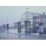 Bob Richardson (1938-), "Central Station, Manchester", signed, titled on verso, pastel, 42 x