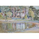 Samuel John Lamorna Birch R.A., R.W.S. (1869-1955), "Reflections", signed and indistinctly dated,