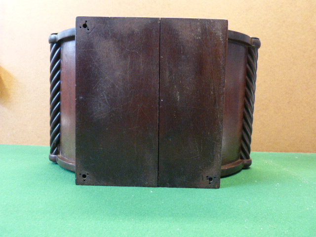 Mahogany cheese coaster circa 1830 with rope twist ends (no casters), length 44cm - Image 10 of 11