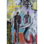 Mike Weeden (1957-), "Vows", signed, titled on verso, mixed media, 48.5 x 33cm.; 19 x 13in. Artists'
