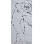 Geoffrey Key (1941-), "Figure Study", signed and dated 21-10-81, titled on gallery label - 'Pitcairn