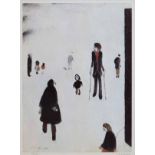 After Laurence Stephen Lowry R.A. (1887-1976), "Figures in the Park", signed and numbered 52/100