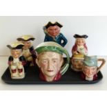 Beswick Scrooge together with six other character/Toby jugs Condition report: see terms and