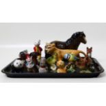 Group of collectables to include Beswick Rupert and His Friends Bear, Wade Dwarf, Goeber Bird,