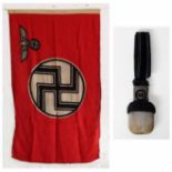 German WWll Reichflag and an SS Bayonet Knot Condition report: see terms and conditions