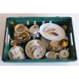 Twenty pieces of Royal Doulton 'Old Colonial' ware, two Worcester flan dishes and casserole and