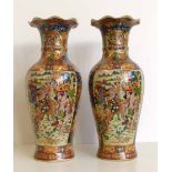 Pair of large Chinese reproduction vases Condition report: see terms and conditions