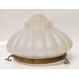 Edwardian opaque glass centre light bowl. Condition report: see terms and conditions