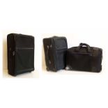 Luggage to include Tumi large canvas wheeled suitcase, Tumi hand baggage wheeled bag and a Tumi hand