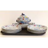 Patent ironstone part dinner service. Condition report: see terms and conditions