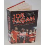 Hardback book, Liverpool manager Joe Fagan, 2011, containing laid down signature on pencil and