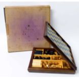 Travelling chess set in original box by Asprey Bond St. London Condition report: see terms and