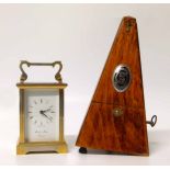 Morell and Hilton carraige clock and System Maelzel metronome Condition report: see terms and