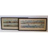 After I. Shaw pair of framed Aquatints 'Travelling on the Liverpool and Manchester Railway' by