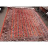 Fringed Turkoman carpet 355 x 287 cm Condition report: see terms and conditions