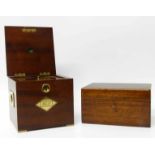 Mahogany inlaid casket and humidor Condition report: see terms and conditions