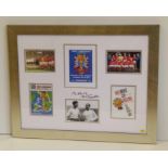 Framed 1966 World Cup photos inc. signatures of Bobby and Jack Charlton (c/w Legends of Sport