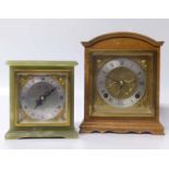 Elliot onyx mantel clock and mahogany cased ditto Condition report: see terms and conditions
