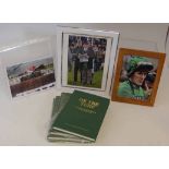 4 copies 'On the Turf' signed by Phil Thompson, framed and signed photo Sir Tony McCoy, Martin Pipe,