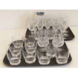 8 cut glass tumblers and various wine glasses etc Condition report: see terms and conditions