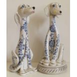 Two Italian pottery dogs Condition report: see terms and conditions