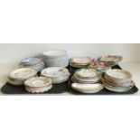 Fifty five 19th century and later plates/bowls also a set of sixteen plates. Condition report: see