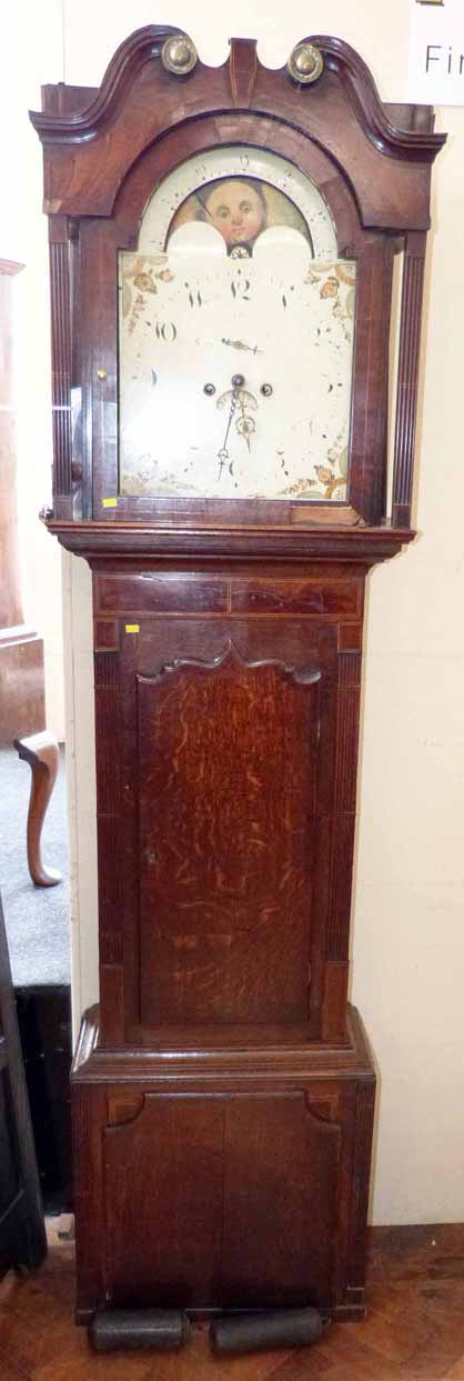 19th century mahogany 8 day longcase clock Condition report: see terms and conditions