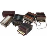 Hohner Erica accordion, French 19th century Flutina also a Viceroy accordion, a Ludwig piano-tone