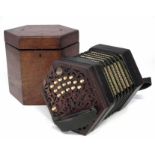 Lachenal & Co. 33 key Peerless concertina, made specially for John C. Murdoch & Co. serial number