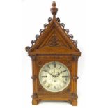 An early 20th century table clock, the dial signed J W Benson, 25 Old Bond Street, London, the