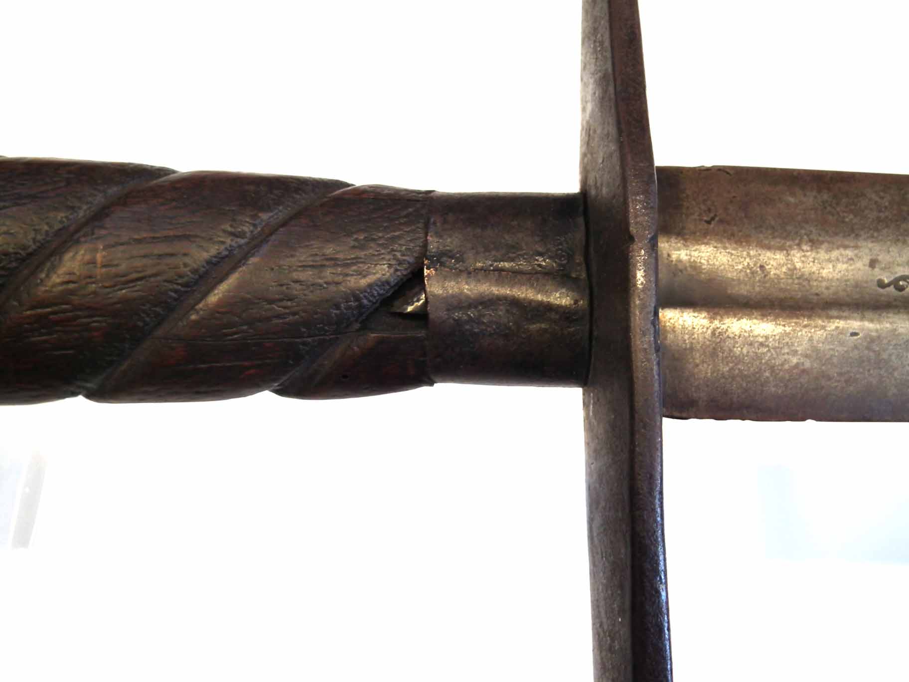 Large double handed sword, the blade bears feint traces of an orb mark to each side, engraved 1340 - Image 5 of 15