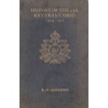 Anderson, R.H., History of the 45th Rattrays Sikhs, 1925 blue cloth, work, 3ins. split to spine,