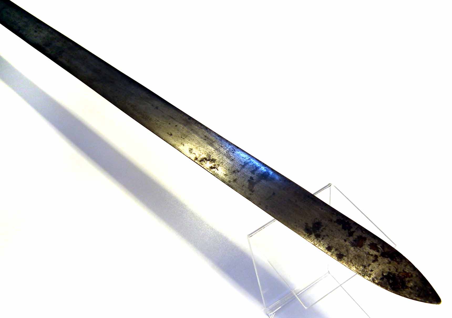 Large double handed sword, the blade bears feint traces of an orb mark to each side, engraved 1340 - Image 10 of 15