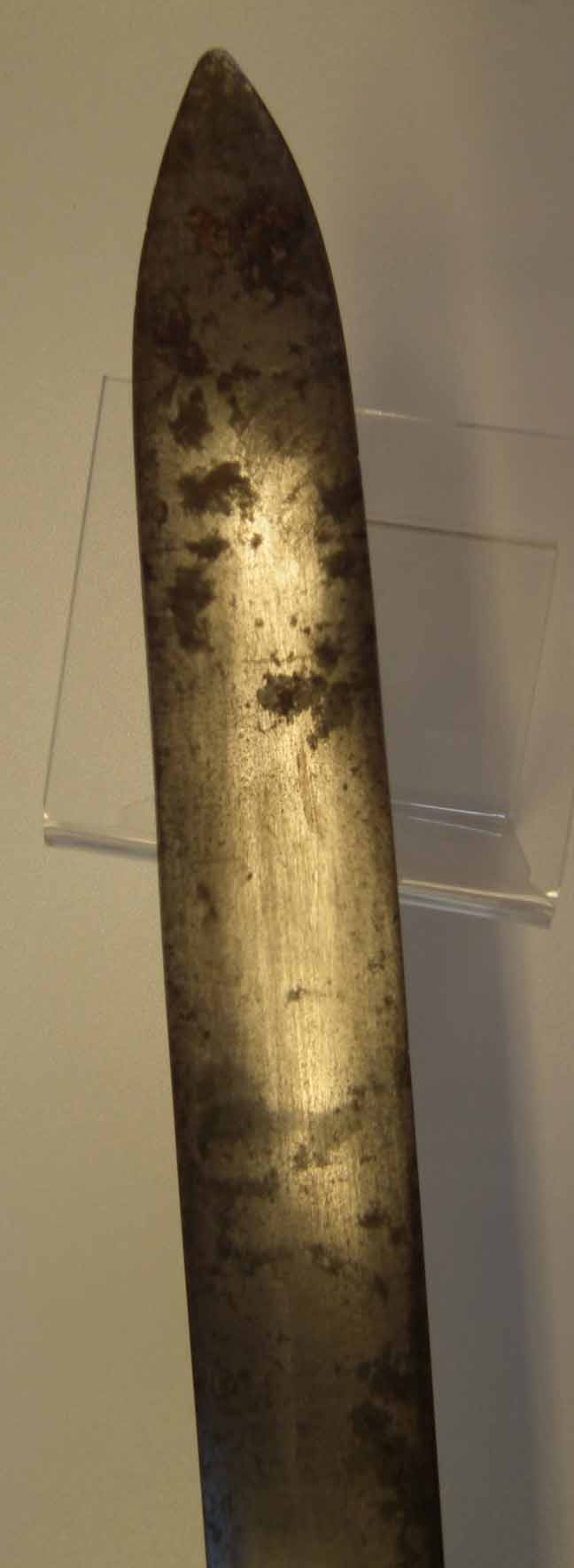 Large double handed sword, the blade bears feint traces of an orb mark to each side, engraved 1340 - Image 9 of 15