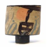 John Maltby (1936-) footed vessel, painted signature to base, 15cm high Artists` Resale Right (droit