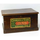 Osmond and Sons, Grimsby pine box. Condition report: see terms and conditions.