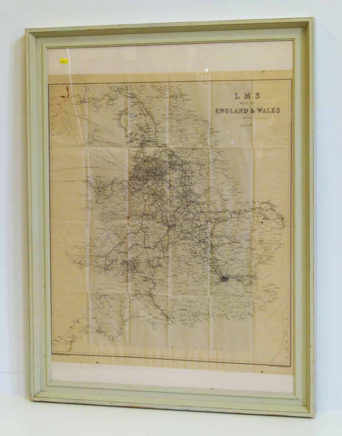 Framed LMS map of England & Wales 69cm x 92cm, copyright John Bartholomew & Sons Ltd Condition
