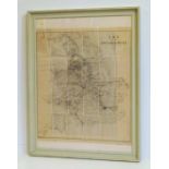 Framed LMS map of England & Wales 69cm x 92cm, copyright John Bartholomew & Sons Ltd Condition